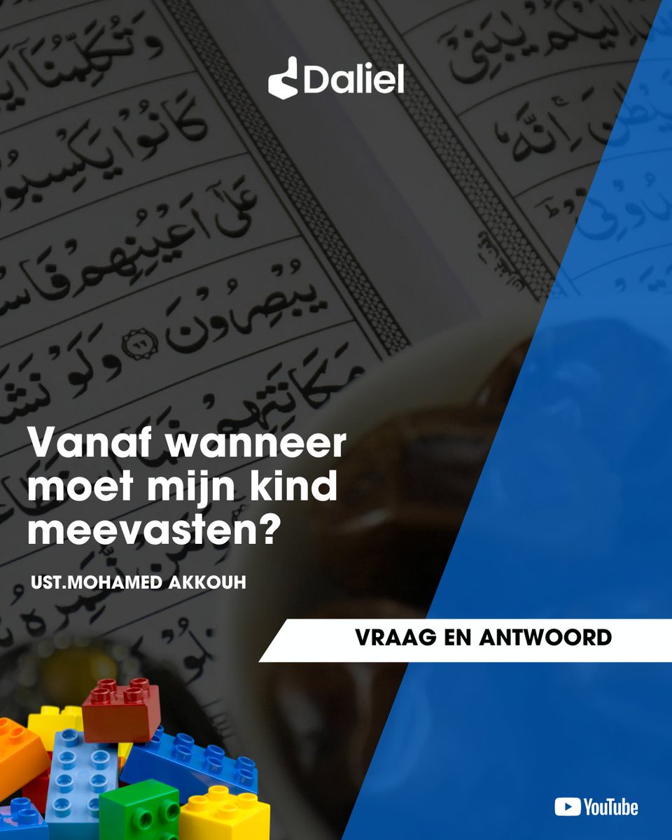 Dalielnl's tweet photo. 👶 Vanaf wanneer moet mijn kind meevasten?

In deze aflevering van Daliel Vraag &amp; Antwoord legt ustaadh Mohamed Akkouh uit vanaf wanneer vasten verplicht wordt voor een kind.

📽️ Bekijk de video hier: https://t.co/ew1Mxlfg6O
📄 Lees het artikel hier: https://t.co/WZ0a0XS0nz https://t.co/aKBdpdIdfY