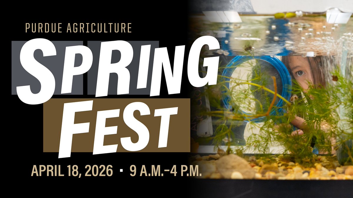 PurdueAg's tweet photo. Join #PurdueAg for a celebration of science, agriculture, engineering and the arts at the annual #PurdueSpringFest, where family fun meets discovery and learning! Mark your calendars for April 18. ๐ท
Save the date and learn more: https://t.co/HwLr1oWyYA https://t.co/2RtlBoecL9