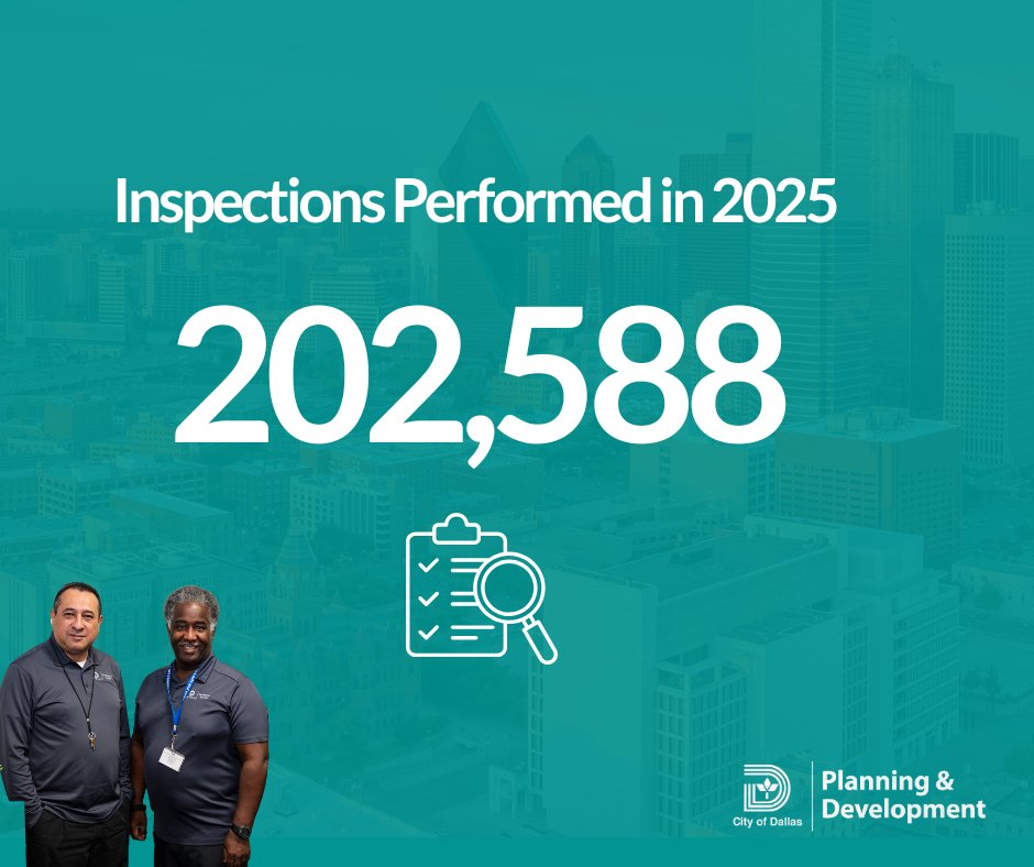 SDCDallas's tweet photo. 👷‍♀️Our inspectors were hard at work in 2025, completing more than 202,000 inspections. Learn more about the impact of their work in our 2025 Annual Report.

📄 View the full report here: https://t.co/mrP9bkJswB https://t.co/pIDQKW2kFQ