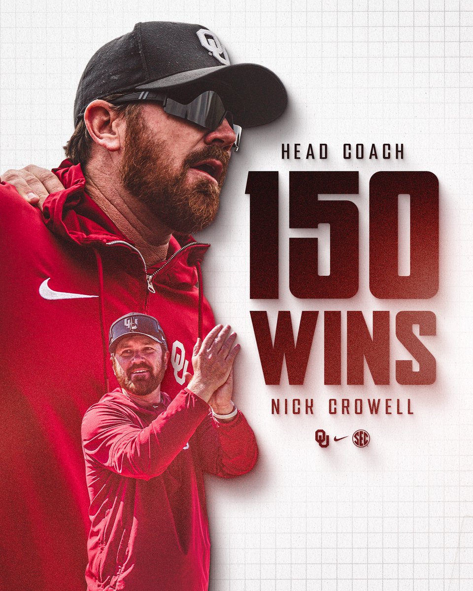 OU_MTennis's tweet photo. A huge milestone for the guy in charge. 🏆

Congrats to Coach Crowell on surpassing 150 wins as a head coach! https://t.co/tEP2kY3HOj