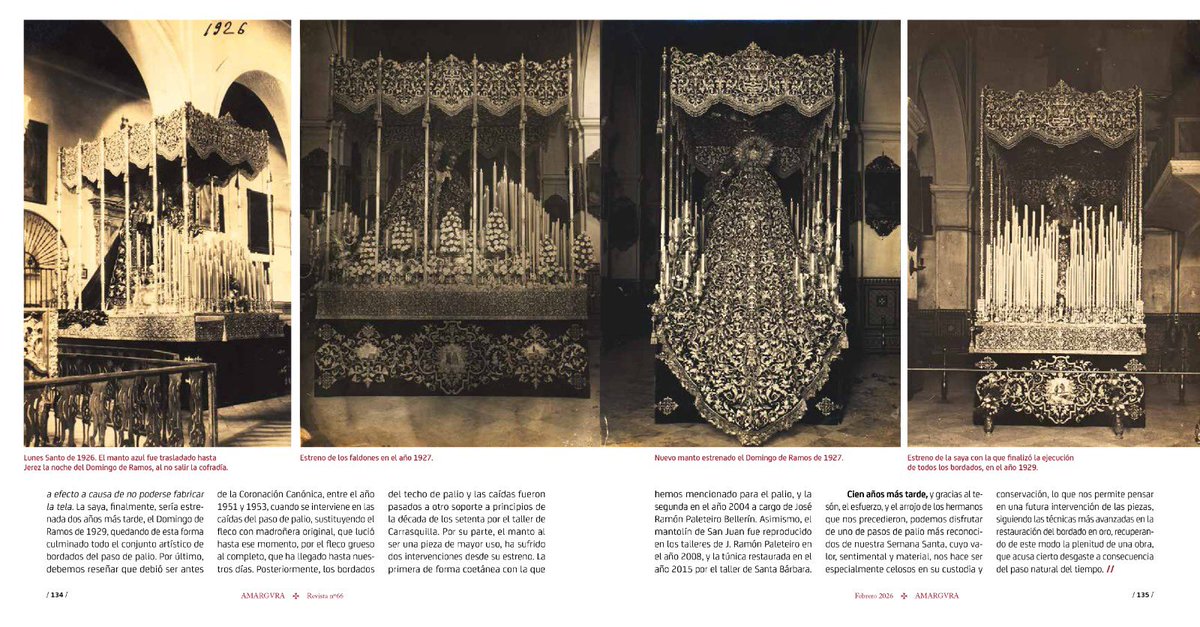 6 de 6. 

Mi agradecimiento, como siempre, a todos los que me han ayudado en las seis ediciones que he dirigido la revista Amargura. En especial, siempre a mi <a href="/JPichardo93/">José Mª Pichardo</a>.

✍️ Por si gustan, 100 años del estreno de los bordados de nuestro paso de palio.