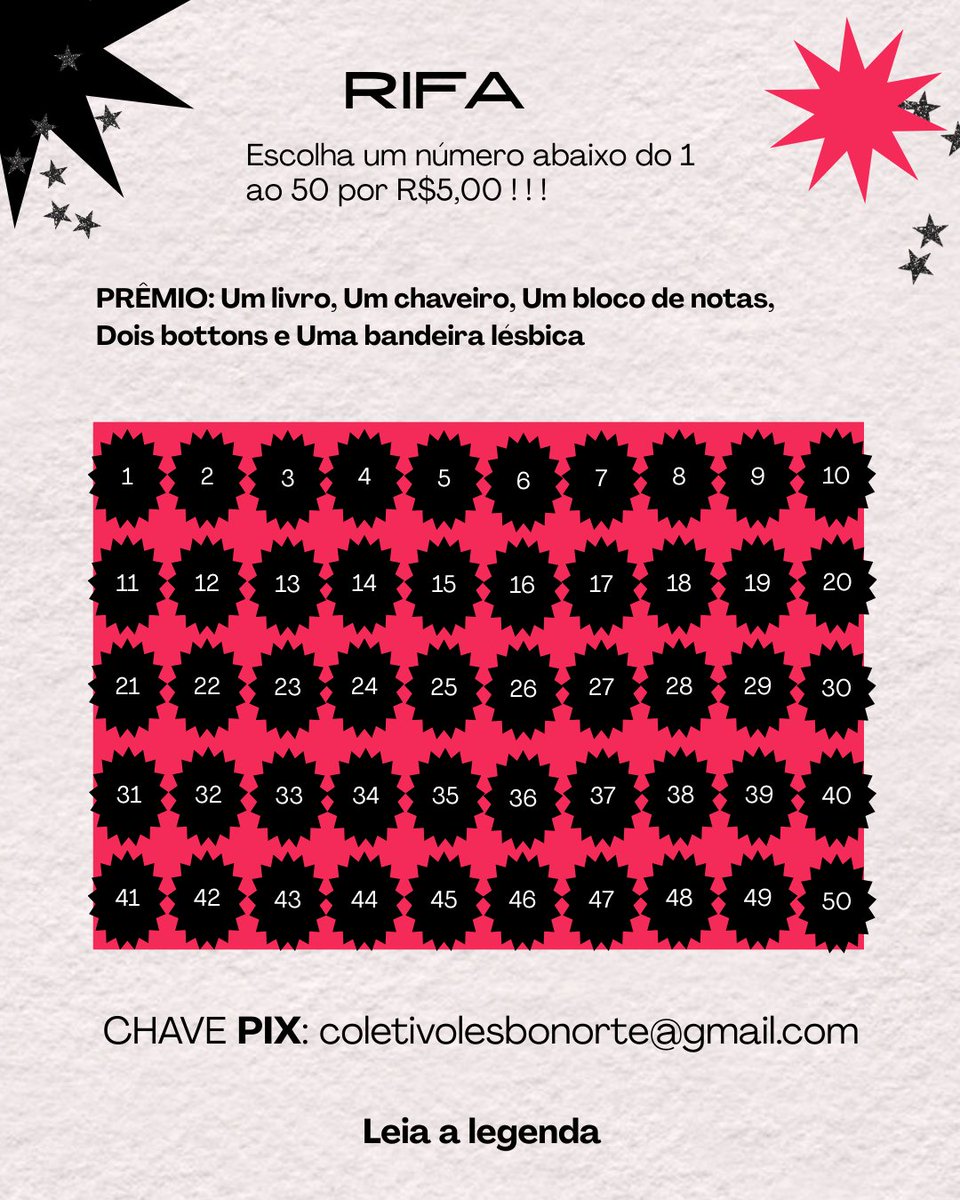 lesbonorte's tweet photo. oiii comprem nossa rifa ! 🌟 mais infos sobre no insta do @Lesbonorte https://t.co/lYAAjIivfI