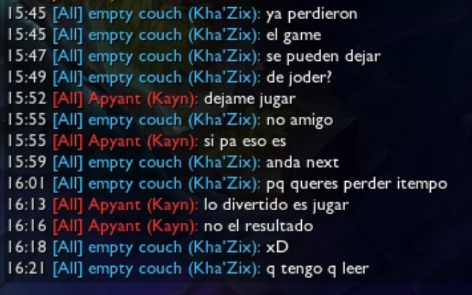 1KureLoL's tweet image. + che y porque crees que el server de LAS es un meme y el nivel es bajo, mentalidad o manos?

- yo: ambas xD

les pedis q se dejen ganar para no perder tiempo y tiran cualquier cosa, mamita querida