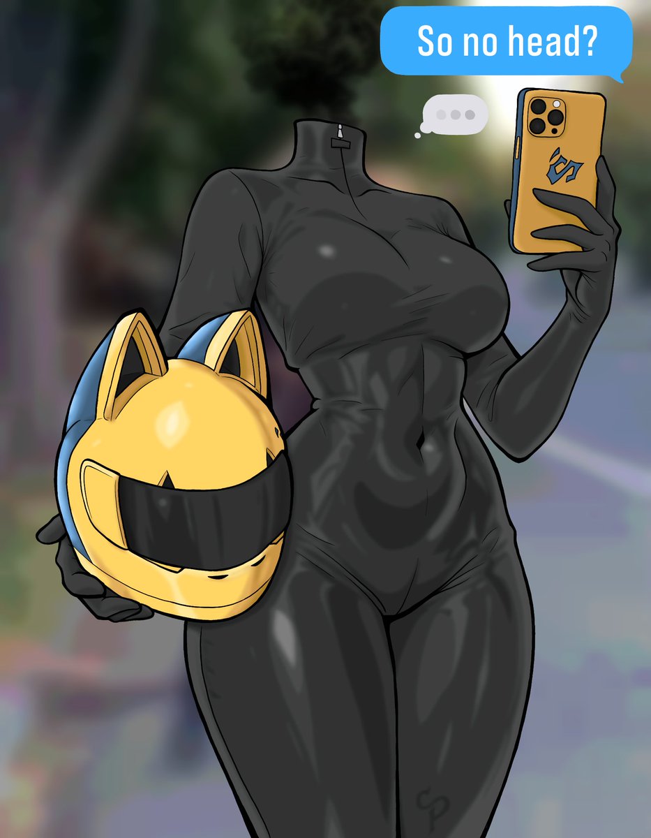 CritPix's tweet photo. Celty Sturluson is a Dullahan (headless rider), making her absolutely perfect for this joke! 🤣
If you've never seen it, look up "So no head" on YouTube and enjoy the vine.
After all, there's nothing worse than stolen head.
#durarara #celty #sonohead #FanArtAnime #badjokes https://t.co/XdKdrIbMIV
