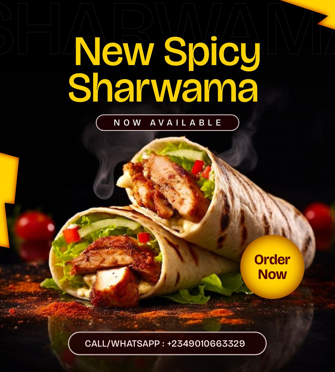 detechkreative's tweet photo. The brief was simple...
"No PNG's needed, only JPG, texts and shapes"
And the result was massive, look what I cooked... Didn't even take me up to 30min π
Let's get the week started with some spicy shawarma β€οΈβπ₯β€οΈβπ₯
#designwithsteeze https://t.co/EnajvvaijS
