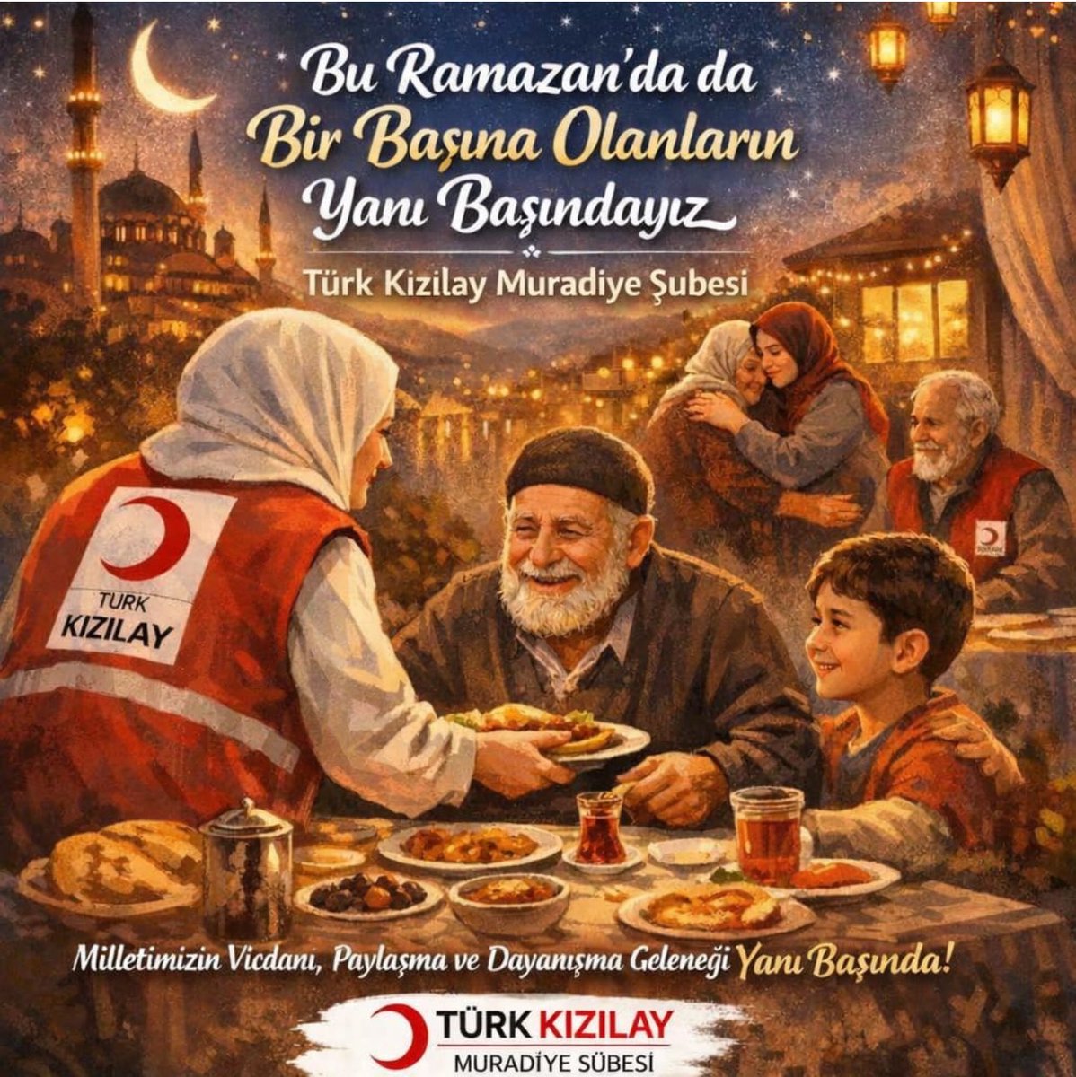Bu Ramazan’da da Bir Başına Olanların Yanı Başındayız”diyerek çıktığımız bu yolda,milletimizin vicdanını,paylaşma kültürünü ve asırlardır süregelen dayanışma geleneğini yaşatıyoruz.Sizlerin desteğiyle,yalnız olmadıklarını hissettirdiğimiz her insan,bizim için en büyük kazançtır.