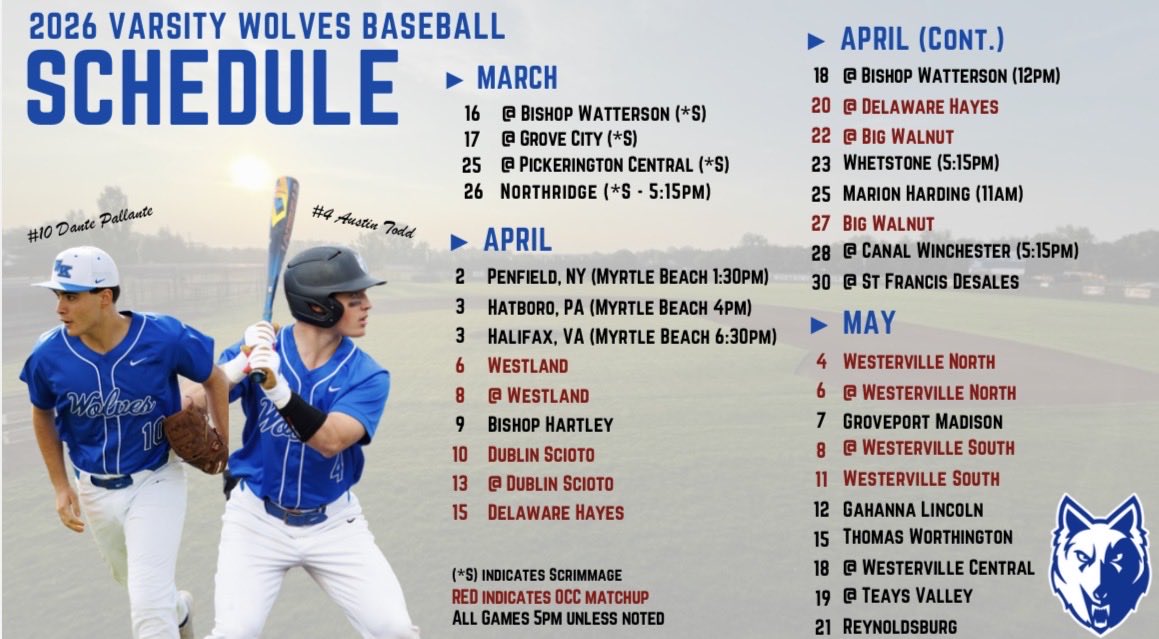 Worthington Kilbourne Baseball tweet media