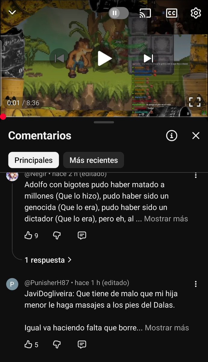 Este es el nivel del chat de Guibel, están enfermos, pero es el mismo Guibel que inicita está narrativa con sus chistes del cp
