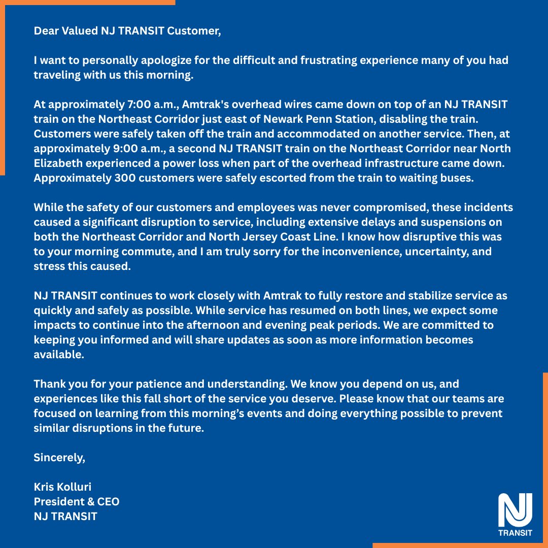 NJ TRANSIT tweet media