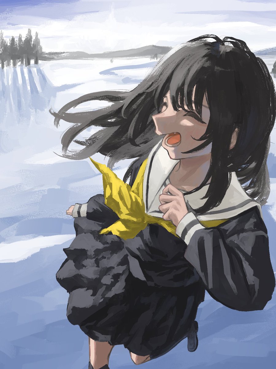 Thurs_sphere's tweet photo. 地平線が高い位置にある絵が好き https://t.co/W29ziqNwje