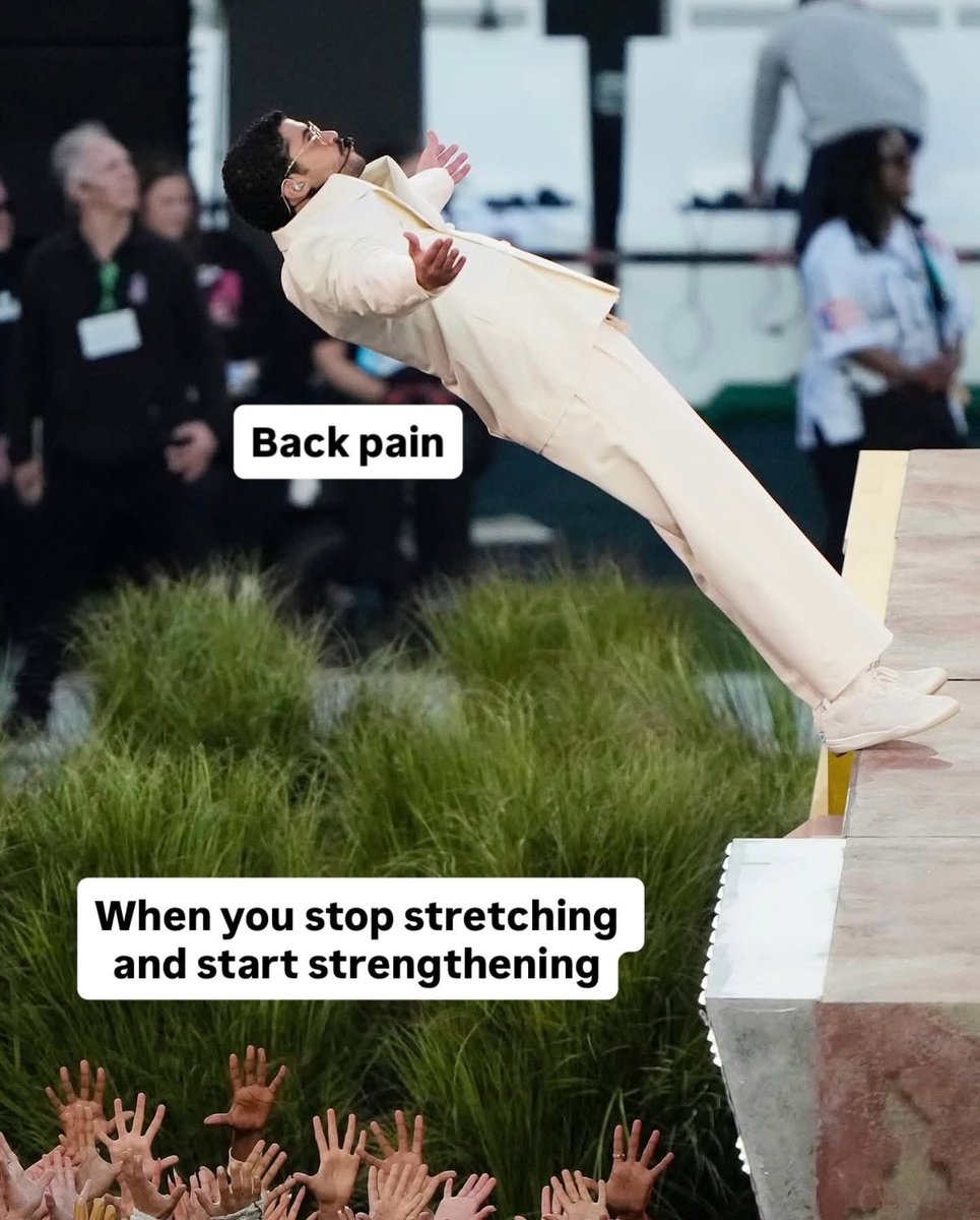 ChrisChangFit's tweet photo. Stretching something that is already unstable may not help. Try giving it strength and stability instead.

#backpain #backpainrelief #lowbackpainrelief #exerciseasmedicine https://t.co/sy3DG7XIuh
