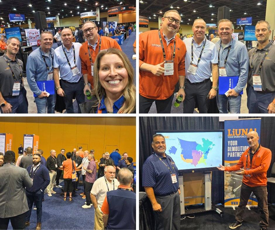 LHSFNA's tweet image. LHSFNA was front and center at the National Demolition Association’s Annual Convention in Phoenix! 🌵⚒️

Travis Parsons represented LIUNA's TriFunds to show the demolition industry how LIUNA partnerships lead to safer jobsites and high-quality results.

#SafetyFirst #Demolition