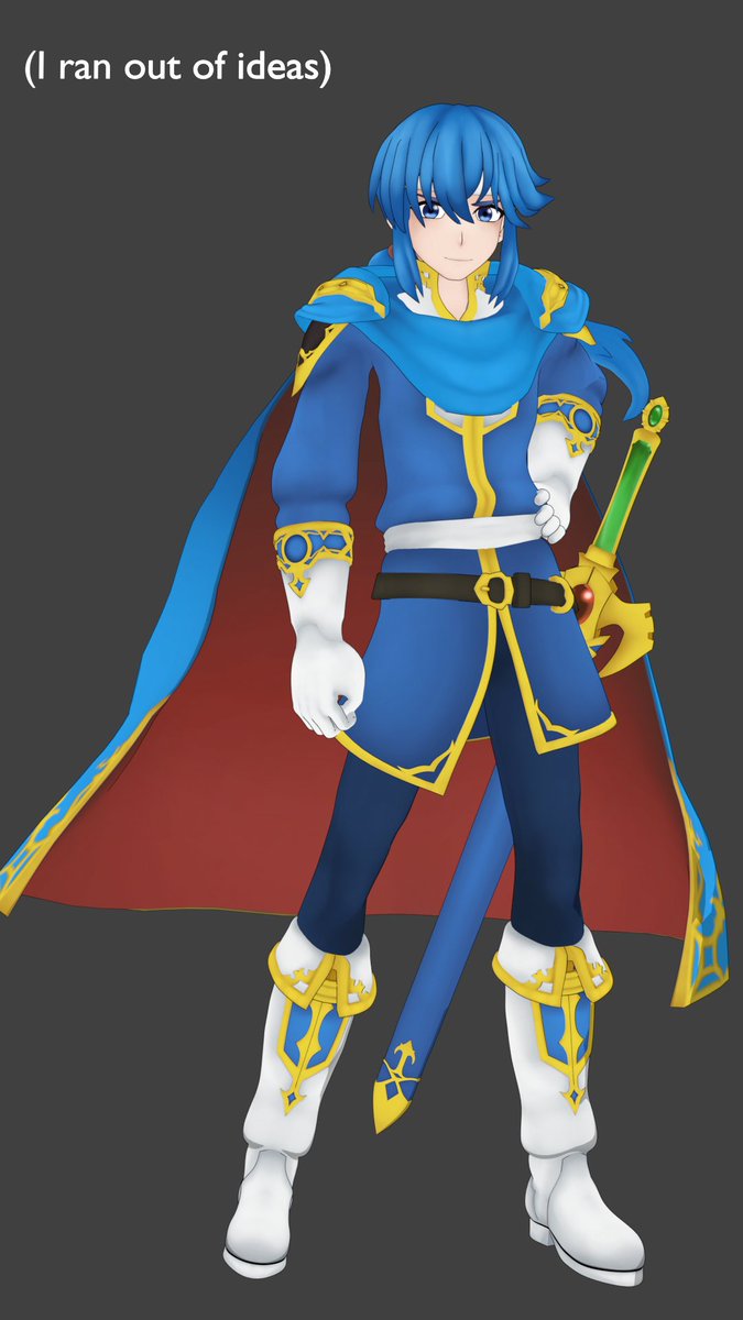 #Blender #FireEmblem Seliph - Test renders