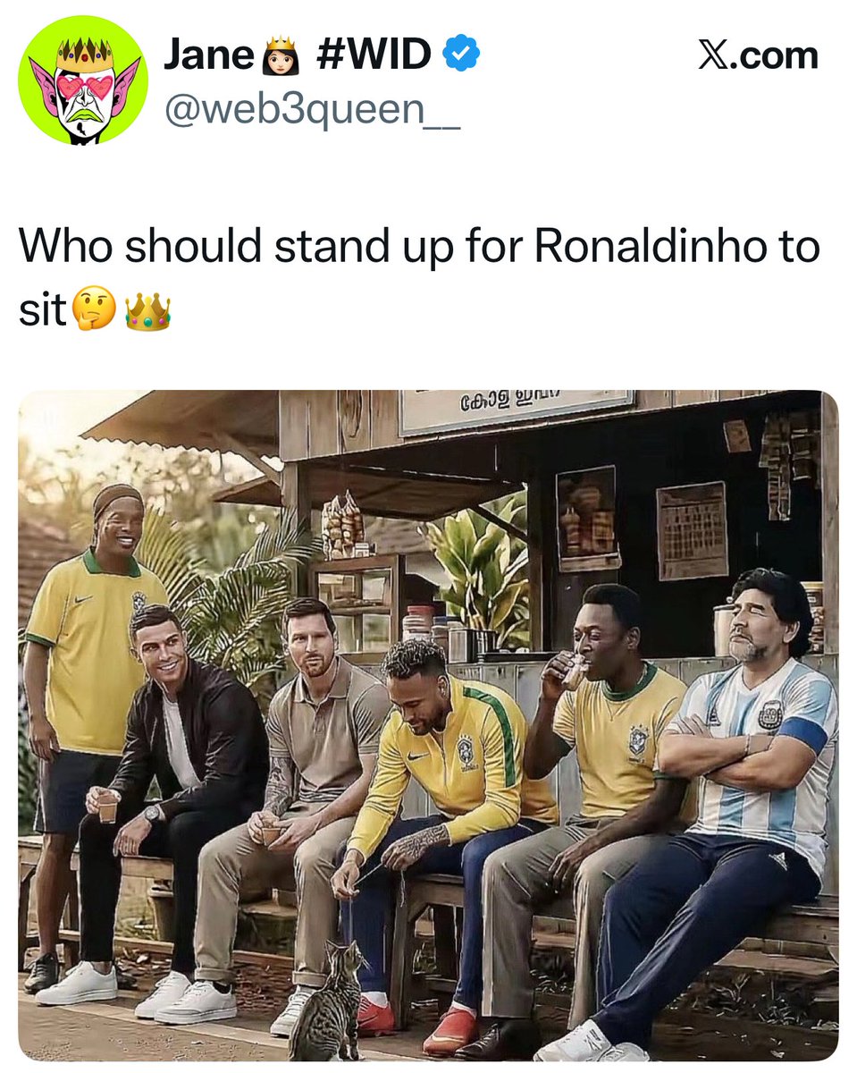 EngrMartin_keyz's tweet photo. @yabaleftonline @grok who should stand up for Ronaldinho to sit in this picture https://t.co/vKwesRKEt2