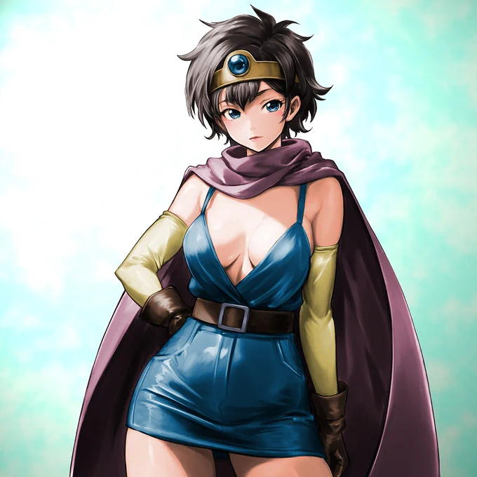 2月10日は、#ファミコン 版、 #ドラゴンクエスト3 の発売日。38周年 というコトで、以前描いた女勇者ちゃんをぺたり。 ゲームのプレイや音楽はもちろん、当時社会現象になったりもして、色々と思い出深い作品ですね #DQ3