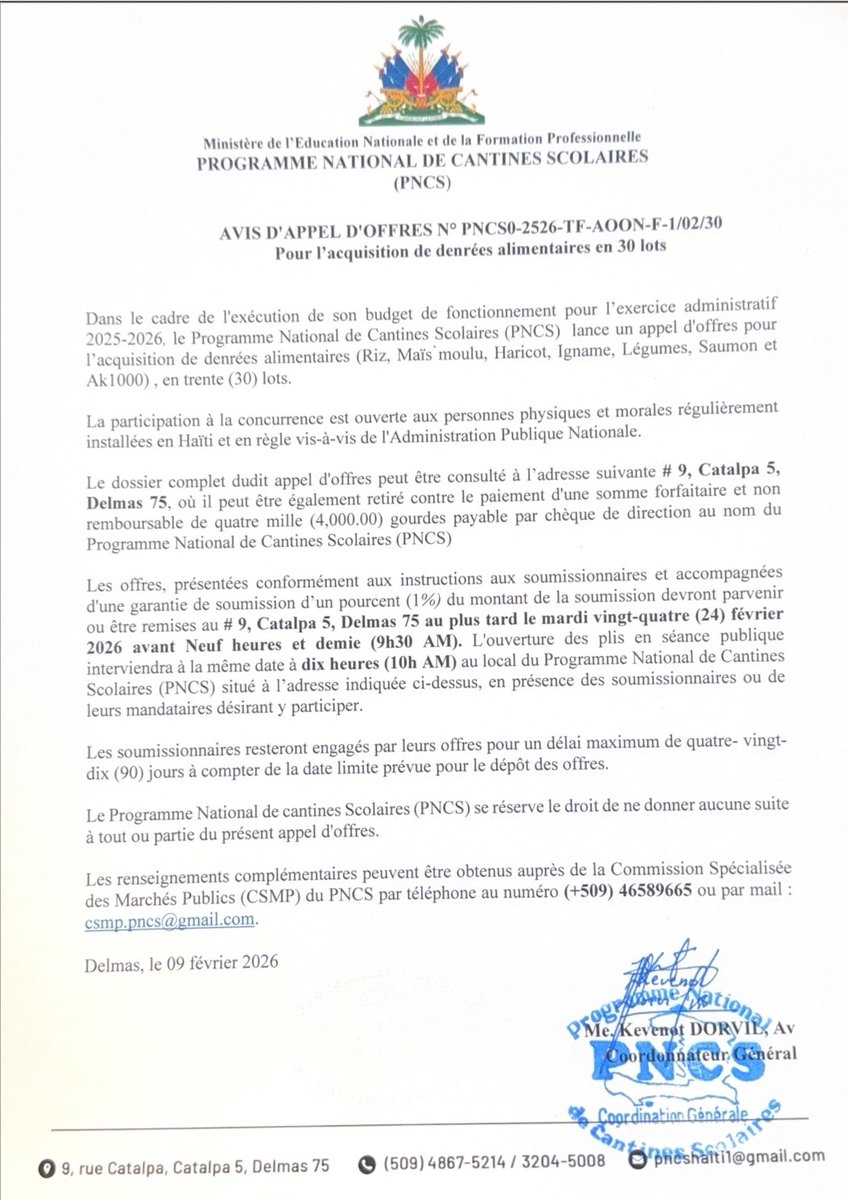 Programme National de Cantines Scolaires tweet media