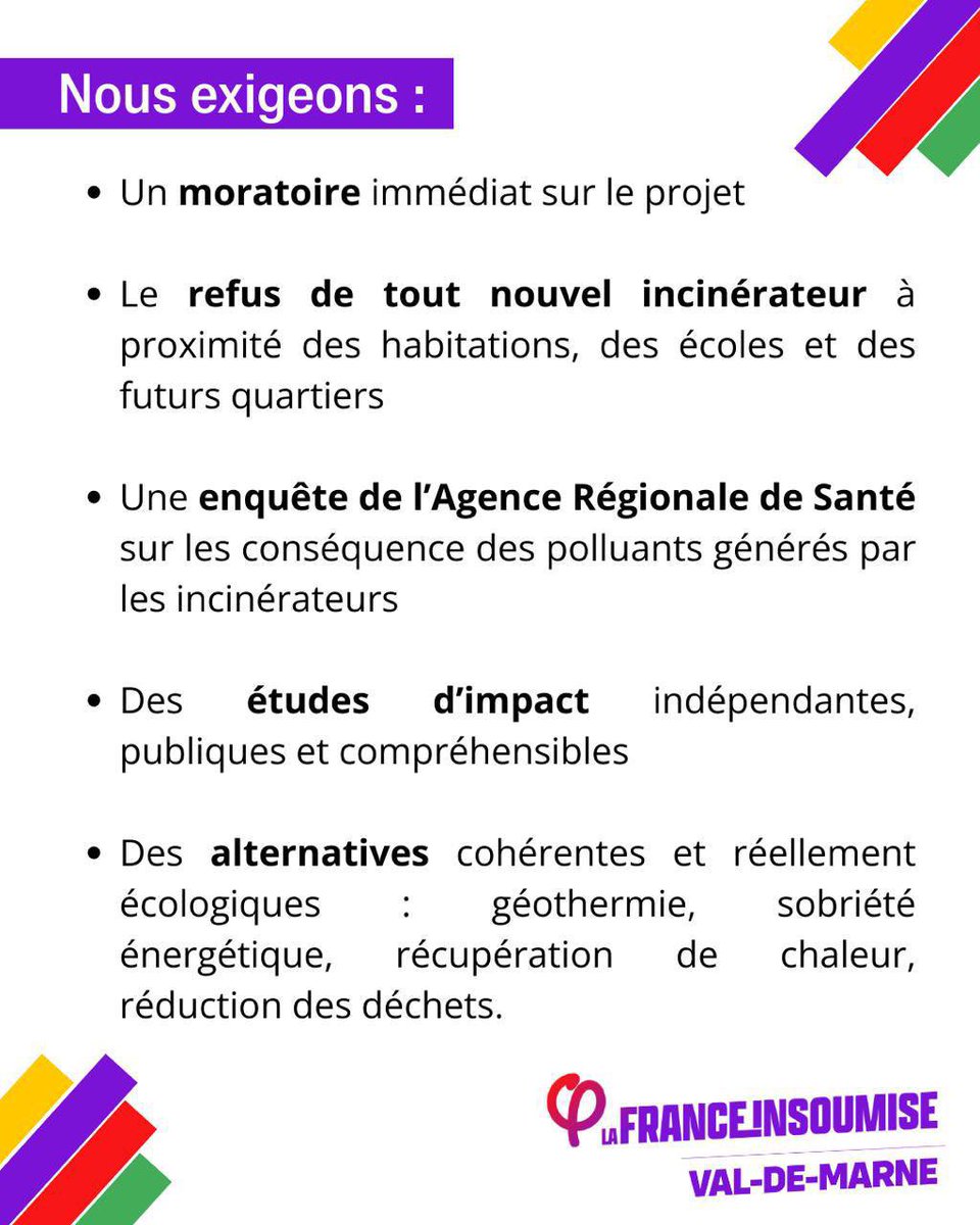 FI_ValdeMarne's tweet photo. 🔴 Communiqué de la France insoumise Val-de-Marne à propos du projet de centrale à production de chaleur à Vitry-sur-Seine.

Notre département n’a pas vocation à continuer à être un « territoire servant » de la ville de Paris et de devenir une zone sacrifiée. https://t.co/HY3M0DyEGT