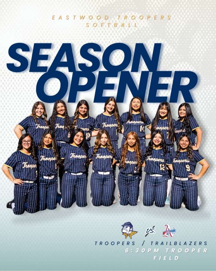 EastwoodSBall's tweet photo. 🚨 G A M E D A Y 💙 for our Lady Troopers! 💛🥎
Monday, February 9th, 2026
JV @ 4:00PM | VARSITY @ 6:30PM
📍Eastwood Softball Field https://t.co/HTOQwDl3aq