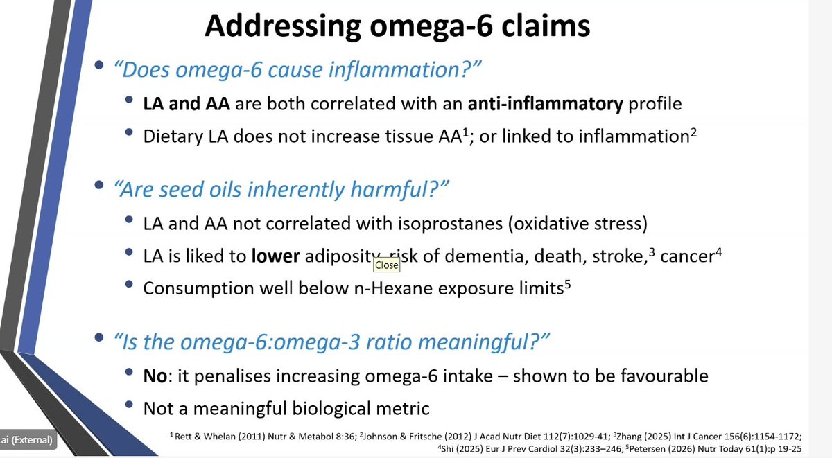 Dr. Heidi Lai providing a Master Class about Omega 6 fats, particularly discussing the influence of blood/tissue LA and AA levels.