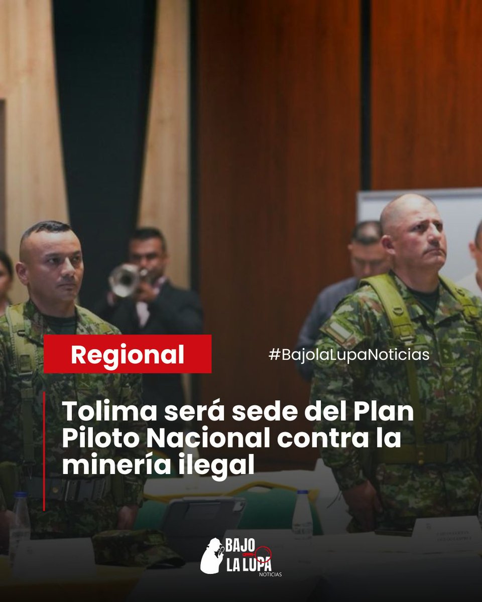 #Tolima #seguridad 🤩El departamento del Tolima se convertirá en el primer territorio del país en implementar el Plan Piloto Nacional Sectorial contra la minería ilegal, una estrategia inédita que será lanzada el próximo 16 de febrero <a href="/gobertolima/">Gobernación del Tolima</a>
facebook.com/share/p/1C9WmC…