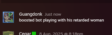 i love when my cs teammates leave a nice comment on my profile after a game :D