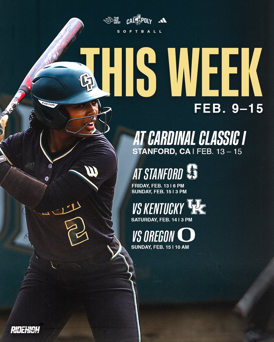 Mustangs visit Stanford this week for the Cardinal Classic I!
#RideHigh
2⃣/1⃣3⃣🆚<a href="/StanfordSball/">Stanford Softball</a> (6 p.m.)
2⃣/1⃣4⃣🆚<a href="/UKsoftball/">Kentucky Softball</a> (3 p.m.)
2⃣/1⃣5⃣🆚<a href="/OregonSB/">Oregon Softball</a> (10 a.m.) / <a href="/StanfordSball/">Stanford Softball</a> (3 p.m.)