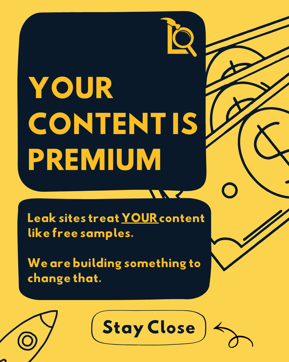 leakraze's tweet photo. Your content is premium.

Leak sites treat it like free samples.

We’re building something to change that. 👀
Stay close.

#DMCA #OnlyFans #Takedown #Copyright #Creator #DigitalRights #ContentCreation #OnlineCreators #SocialMediaGuide #CopyrightInfringement #ProtectYourWork https://t.co/wWzjIUMmlB