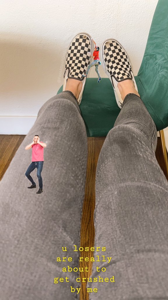 DavidWo66838896's tweet photo. @FootASpellOnU the queen is back to crushing everybody #vans #platformvans #tightjeans
#Giantess #goddess #vanssliponcheckerboard
#Liltiny https://t.co/hvOBU2jlDM