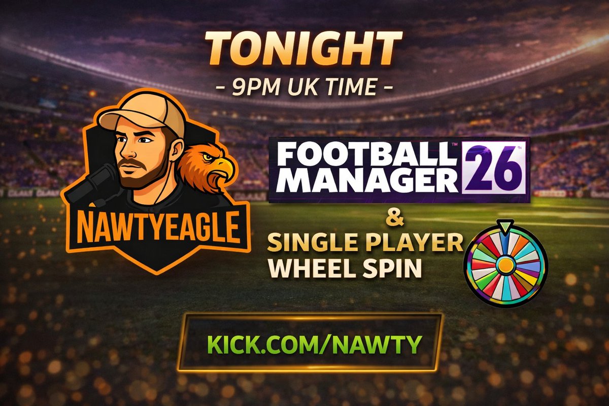 nawtyeagle's tweet photo. TONIGHT 🔴 9PM UK TIME

Can we continue the Bristol City miracle in our 4th season in the Premiership? 🏟️🔥

⚽ Football Manager 26
🎯 Single Player Wheel Spin later
📺 LIVE 👉 https://t.co/cQI9nxbwF3 https://t.co/RNgZr1A47c