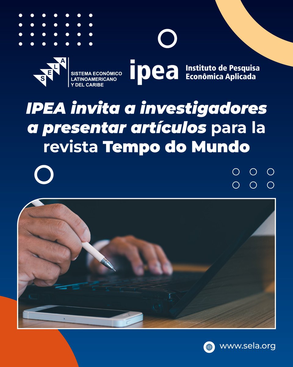 🌎 El Instituto de Investigación Económica Aplicada -Ipea- de Brasil (<a href="/ipeaonline/">Instituto de Pesquisa Econômica Aplicada</a>) invita a investigadores y académicos a participar en la 40.ª edición de la Revista Tempo do Mundo, titulada: “El tiempo de la integración regional en un mundo fragmentado”.

📌 Esta edición