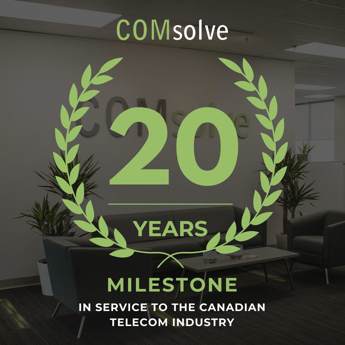 comsolve's tweet photo. Two decades strong! Founded in 2006, COMsolve and Ofir Smadja has been supporting the Canadian telecom industry with trusted expertise, innovation, and a commitment to deliver exceptional solutions to our customers and partners. 

#COMsolve #telecomindustry #milestone https://t.co/DzEQJFMbmq