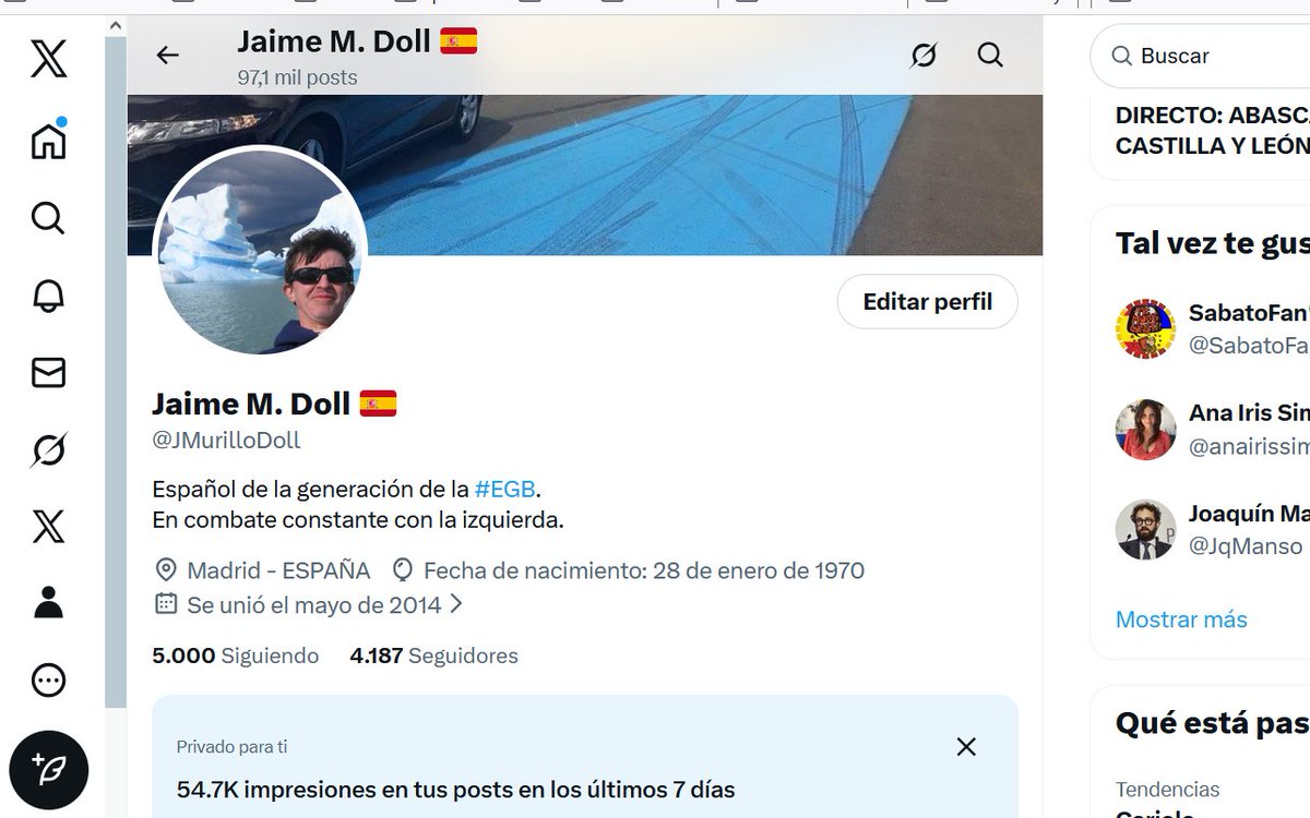 He llegado a la cifra de 5.000 personas a los que sigo y casi 4.200 seguidores .

Gracias a todos !!!