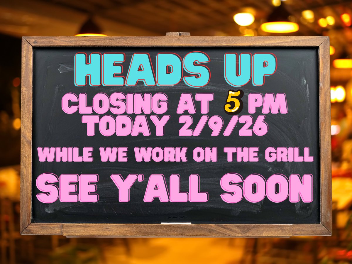 We will be back tomorrow  2/10/26 at 9am!