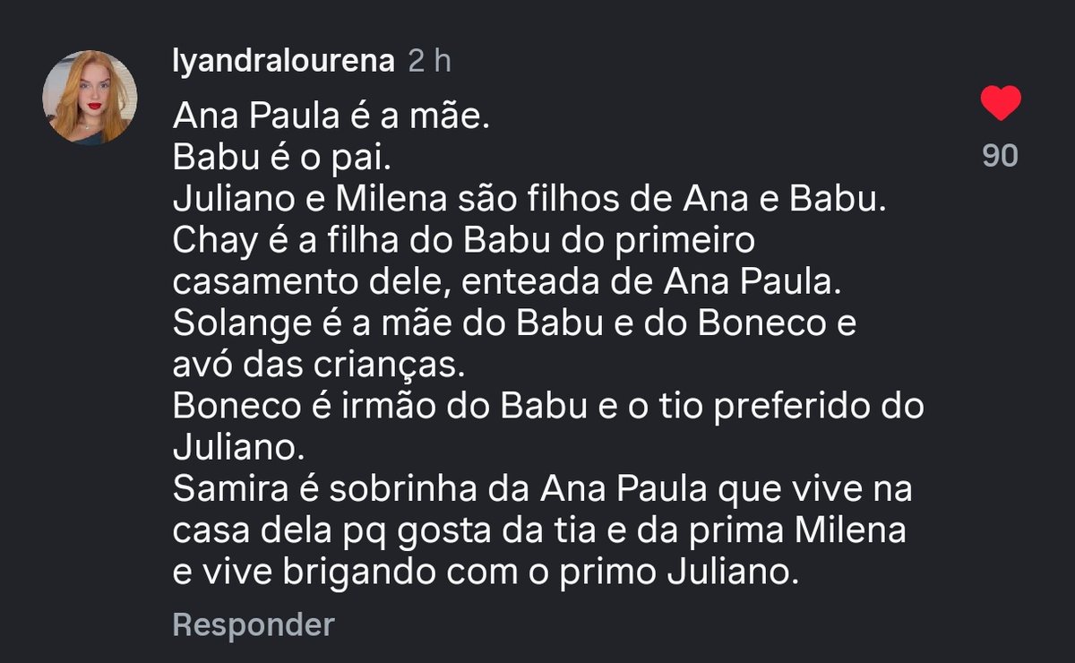 a explicação da grande família