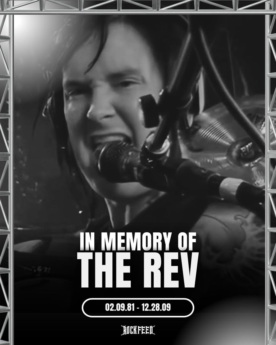 RockFeedNet's tweet photo. Remembering Jimmy “The Rev” Sullivan and the lasting impact he left on Avenged Sevenfold and modern rock. His music, creativity, and spirit continue to live on.

📸 - Drumeo https://t.co/KjiPSCp1mm
