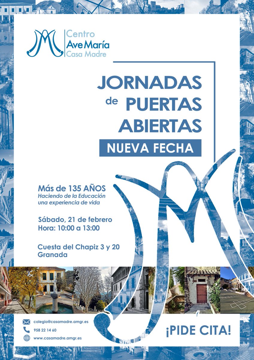 AMcasamadre's tweet photo. ¿Quieres conocer en primera persona cómo es nuestro colegio? ¡Te invitamos a participar en las Jornadas de Puertas Abiertas que tendrán lugar el próximo sábado, 21 de febrero, a partir de las 10:00 horas!

¡Pide tu cita a través de nuestra web: https://t.co/0czfdM2KJN! https://t.co/0xD83uvug2