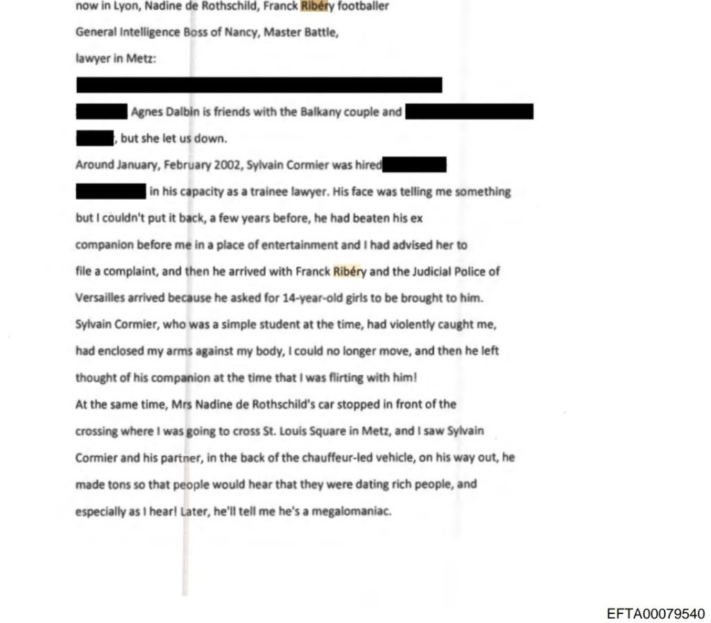 El mundo del Fútbol comienza a aparecer en los Archivos de Jeffrey Epstein

🇫🇷 Frank Ribery, ex Astro del Bayern Munchen ha sido señalado por agresión e implicaciones en Redes de Prostitución, solicitando niñas de 14 años