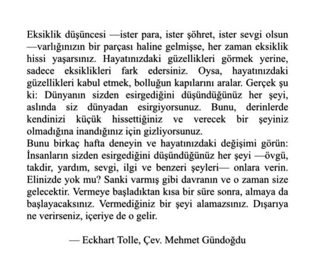 avuntusaati's tweet photo. Eckhart Tolle’un eksiklik duygusu üstüne yazısını çevirdim. https://t.co/gi80OAqYuY