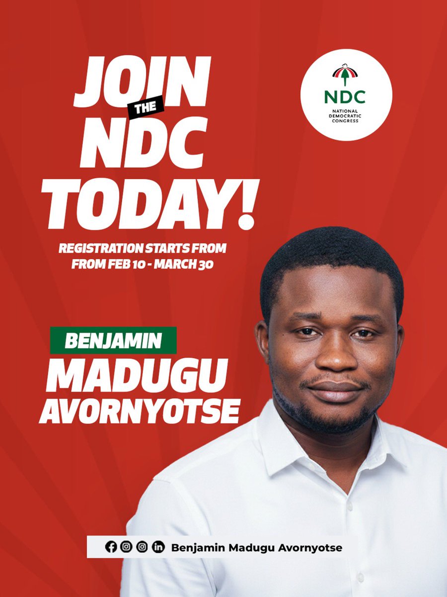 GhYakuba's tweet photo. JOIN THE NDC ! 
Registration Starts Tommorow. https://t.co/lp4L8PseDG