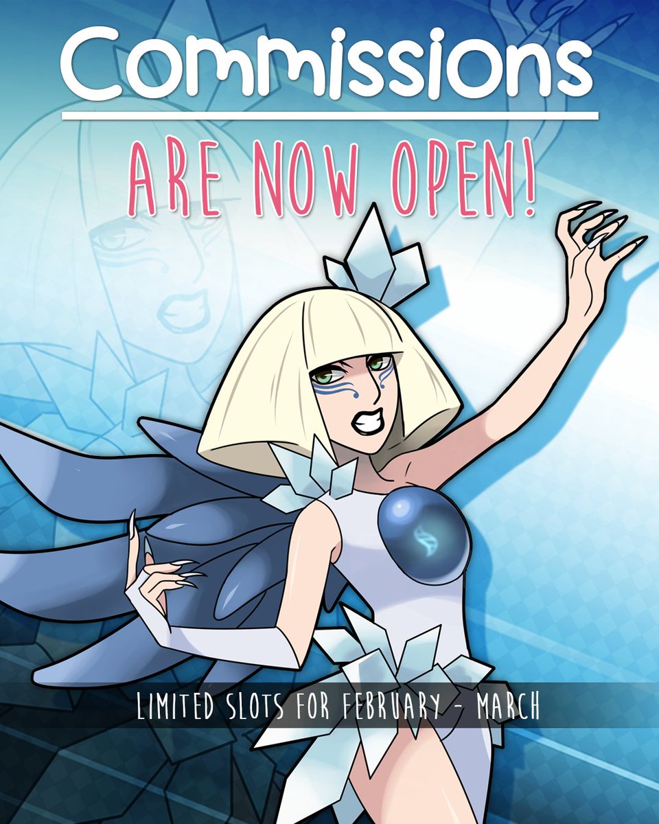 Mother Gaga is here to announce that my Pokémon Trainer Artwork commissions are up! 

Limited slots for February and March are now open! 😻✨️