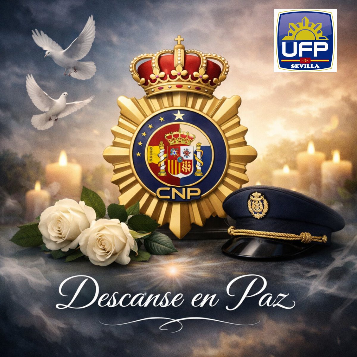 🖤Desde #UFPSEVILLA, recordamos con respeto y cariño a nuestra compañera de Jerez, Carmen.
Su partida deja un vacío en la PN, y el recuerdo de su compromiso y entrega
Nuestro más sentido pésame a sus familiares, amigos y compañeros, acompañándoles en este momento de dolor.
DEP🕯️