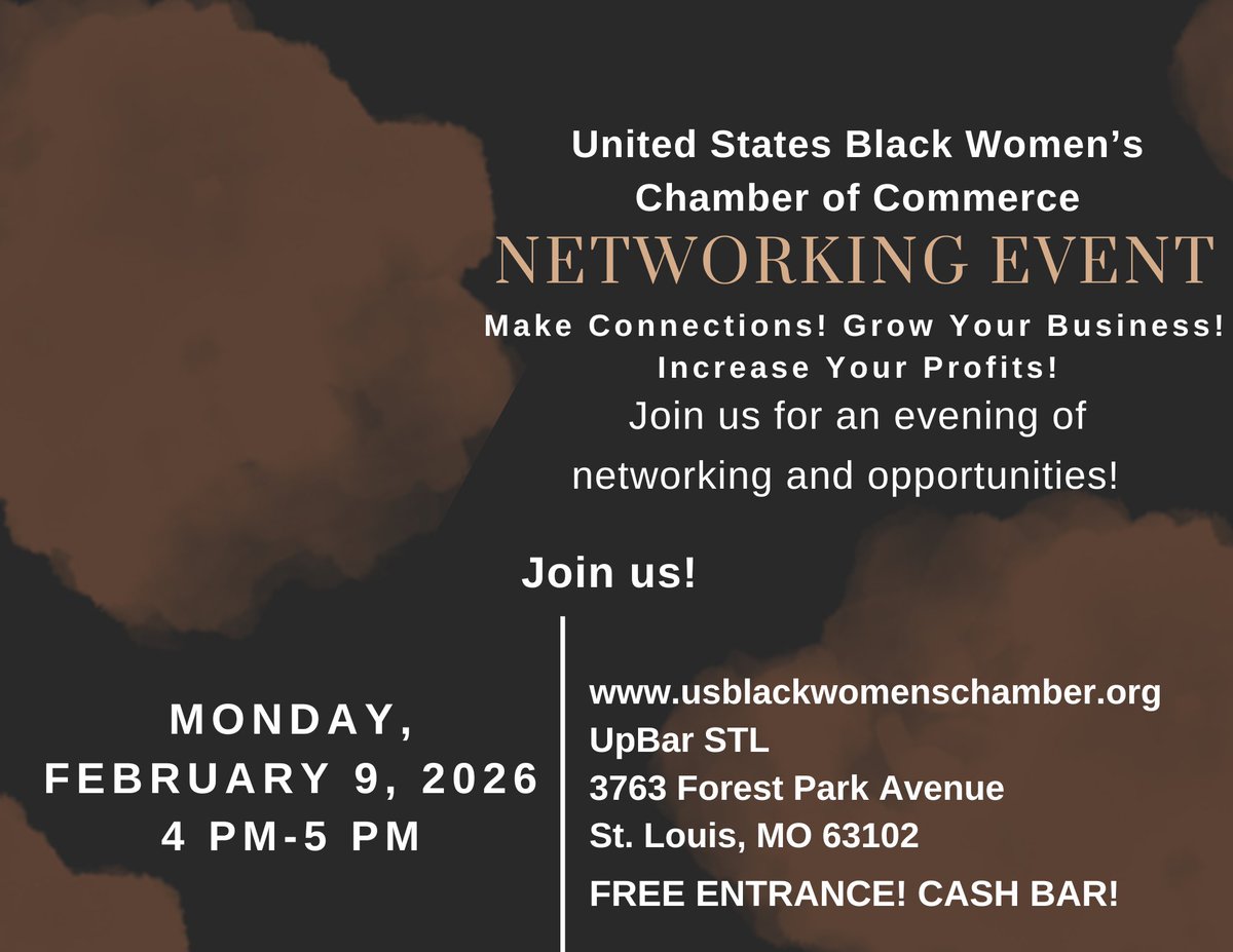 🚀 Ready to grow your business? Join us for our networking event! #ChamberEvent #stlouis #blackownedbusiness #blackowned