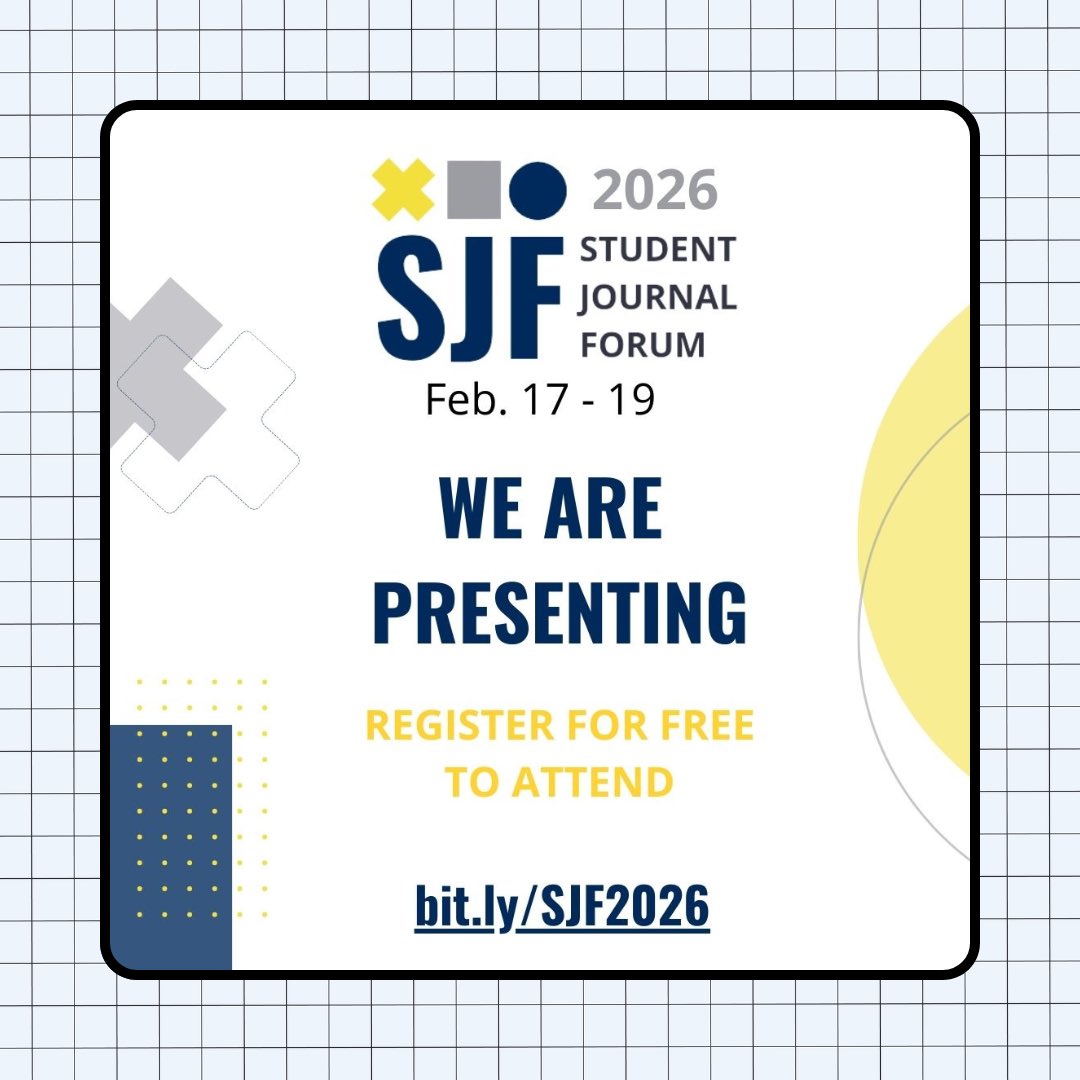 CUJS_Tweets's tweet photo. Our co-editors-in-chief, Ellen and Nikita, will be presenting at this year’s Student Journal Forum @CanadaSJF 📚 They will share insights on how we assemble our conference proceedings 🤓

📅 Wednesday February 18 at 1 pm

🔗 Register: https://t.co/kWET6HE9tN https://t.co/xwqBCPDUlw