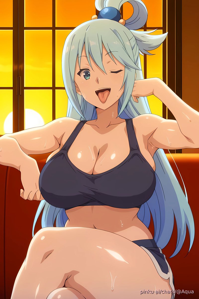 ecchitoday's tweet photo. She started working out for some reason, I had no idea a goddess would ever need that.

Aqua - KonoSuba

#SFW #AIArt https://t.co/YRb0xEIvPp
