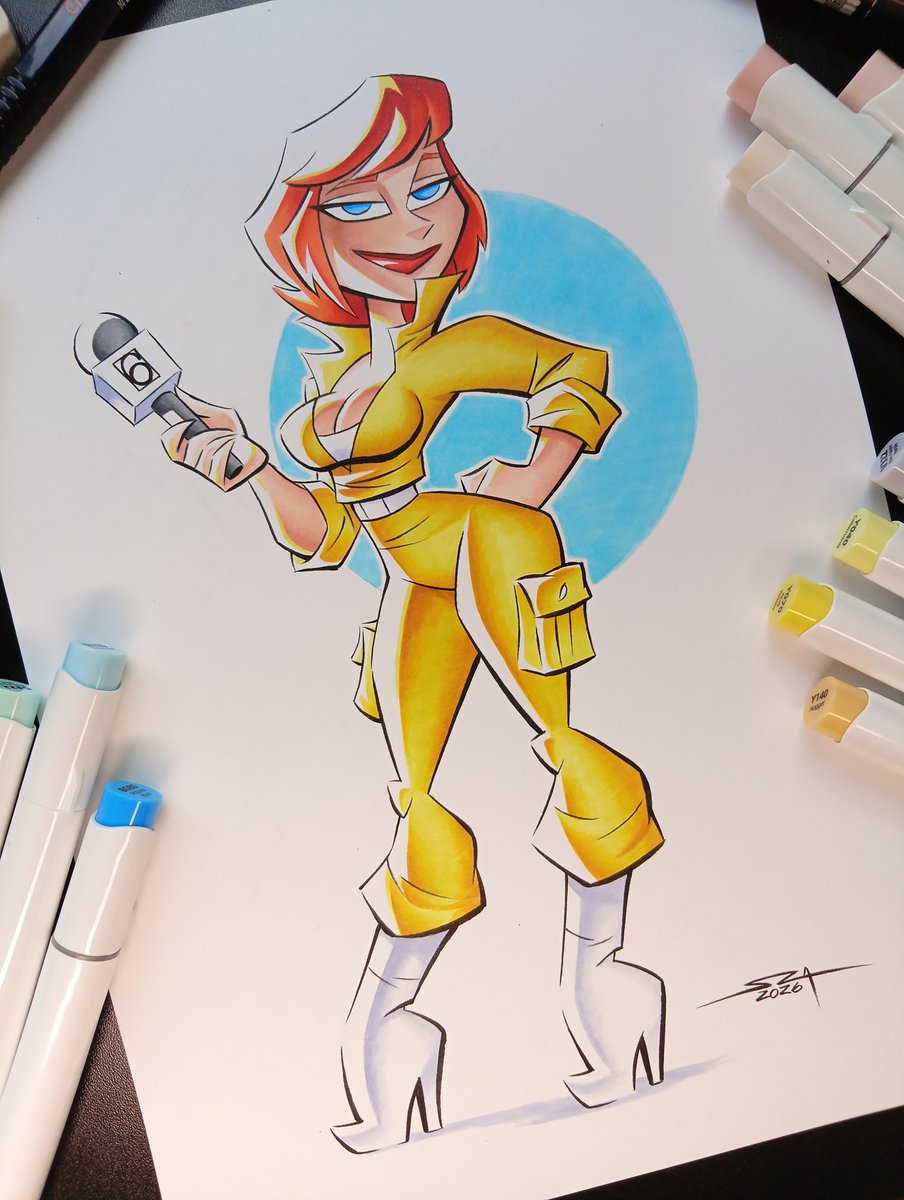 joelszaart's tweet photo. April O'Neil - TMNT 🐢🍕

Tradicional media.
Brush pen + Ohuhu alcohol markers on A4.

Original artwork available. 
Commissions open for similar pieces.

Serious inquiries via DM.

#TMNT #AprilOneil #TMNT #artwork #fanart https://t.co/CIlpClLgRS