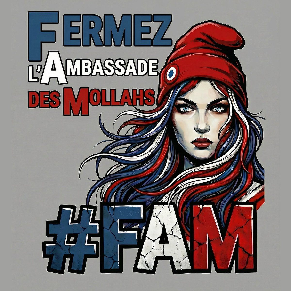 persian_om's tweet photo. Soutenir les Iraniens = fermer l’ambassade des mollahs

#FAM 30 000 civils massacrés. Une prix Nobel de la Paix, Narges Mohammadi,
condamnée à la prison. Femmes violées. Opposants pendus. Terrorisme d’État exporté.
Oui, les raisons sont plus que nombreuses.
@EmmanuelMacron https://t.co/3be9jPaUan