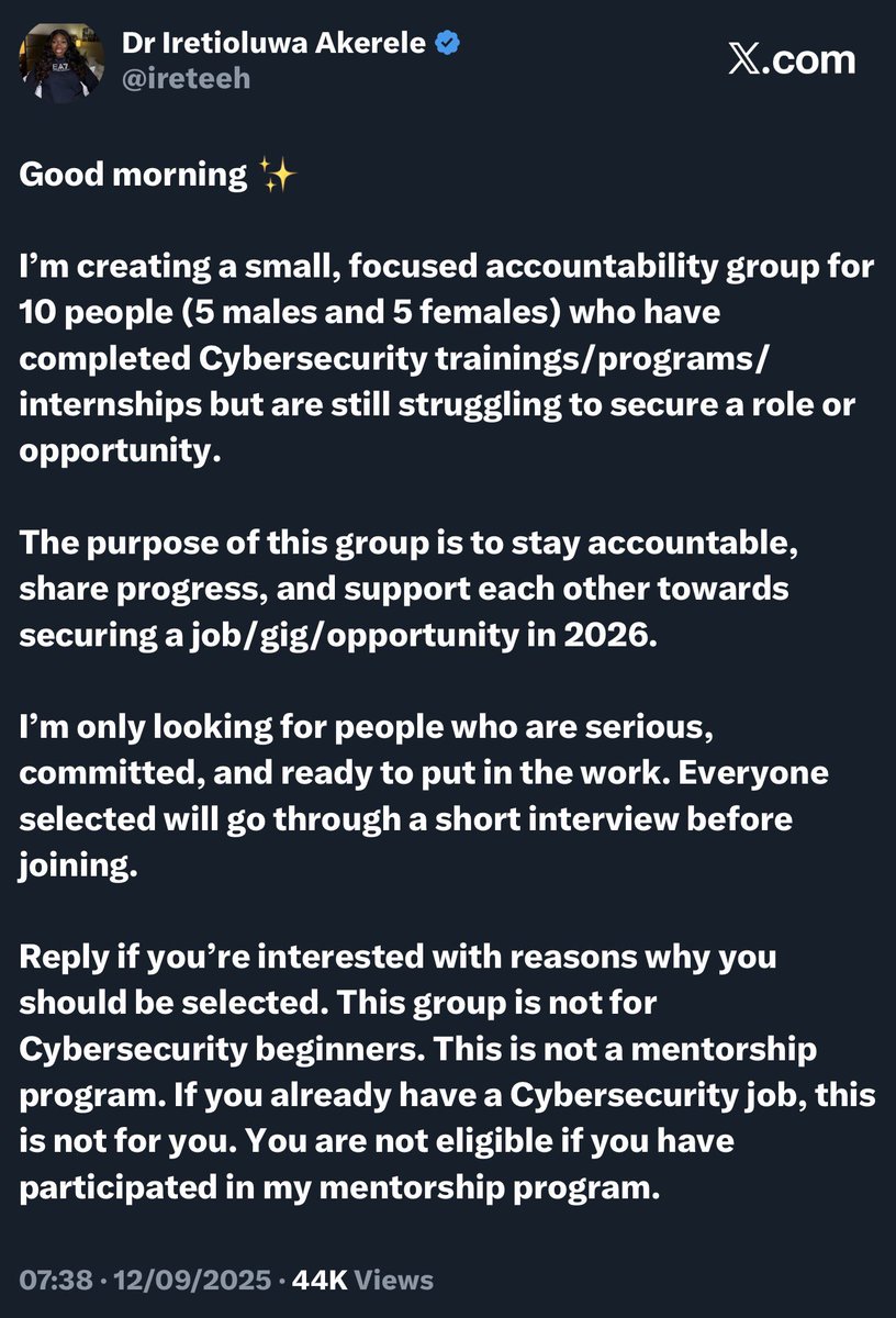 Dr Iretioluwa Akerele tweet media