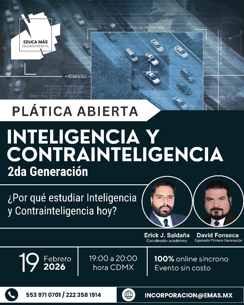 EducaMas23's tweet photo. https://t.co/8iauILPzU4�

📢 Plática Abierta | Zoom
🎯 ¿Por qué estudiar Inteligencia y Contrainteligencia hoy?

🔓 Acceso gratuito | Cupo limitado

#EducaMás #Inteligencia #EventoOnline
@Sombrayarenar