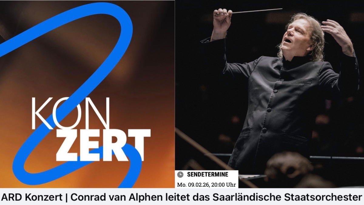 conradvanalphen's tweet photo. LIVE NOW! Broadcast Van Alphen conducting Shostakovich's Tenth from Saarbrücken on ARD - https://t.co/TrzVIeFunU https://t.co/mqX1RKz2Xl