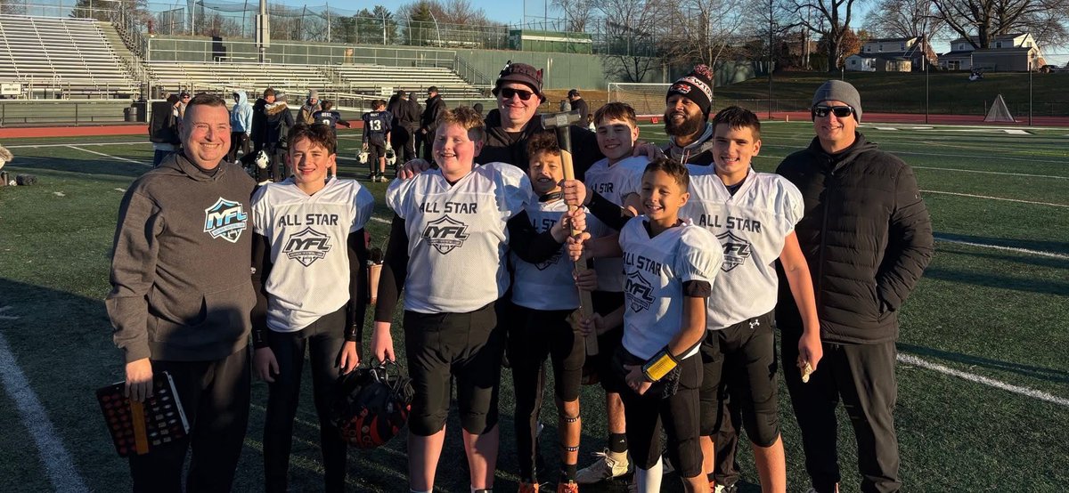 jjmann020's tweet photo. Took a little social media break but we’re back. 

Recap: Had an awesome season, 11-1 record, 2025 finalists, 85 helmet stickers, my brother Dylan and I both made the IYFL All Star Game for our age groups and had a blast playing with the top talent in the league. Blessed 🐅 https://t.co/y6glFWJM7a